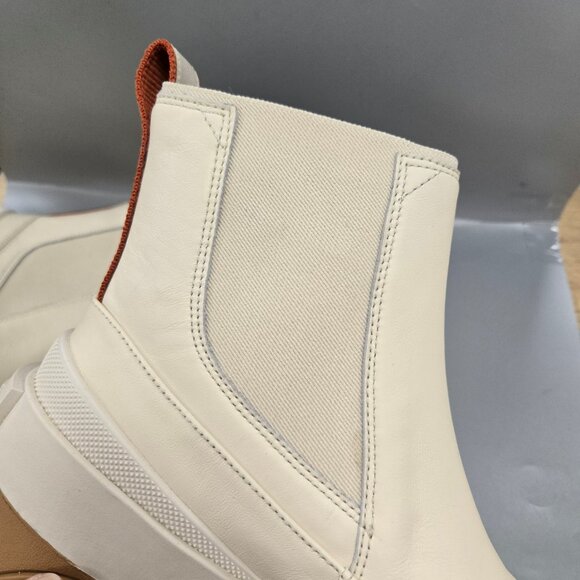 SOREL Brex Chelsea Boot Pull On Ankle Bootie Natural Sea Salt Leather Size 10 - Picture 7 of 13